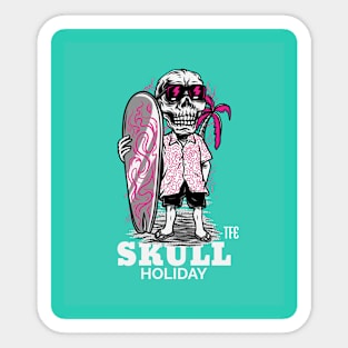 Skull On Holiday Sticker